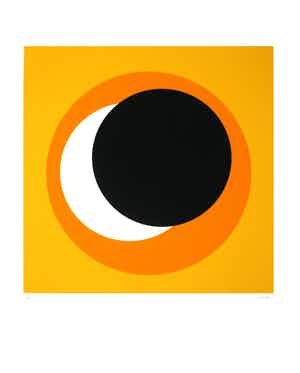 Genevieve Claisse - Cercle noir/orange, Handgesigneerd giclée verkocht voor € 10!