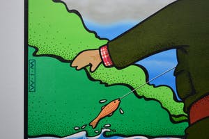 Wim Heesakkers - Gouache - The Fisherman kopen? Bied vanaf 10!