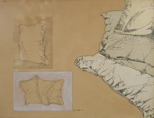 Jan Stolk - Gemengde techniek op papier, Kussens - Ingelijst kopen? Bied vanaf 1!