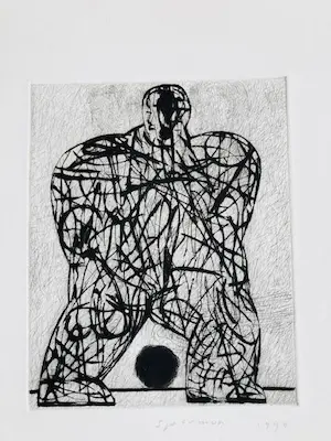 Kees Spermon - drieluik droge naald - as if were aliens kopen? Bied vanaf 55!