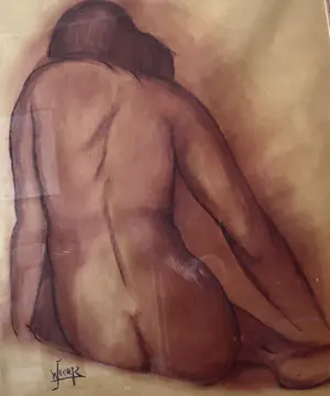 Joub Wiertz - Zittend naakt kopen? Bied vanaf 250!