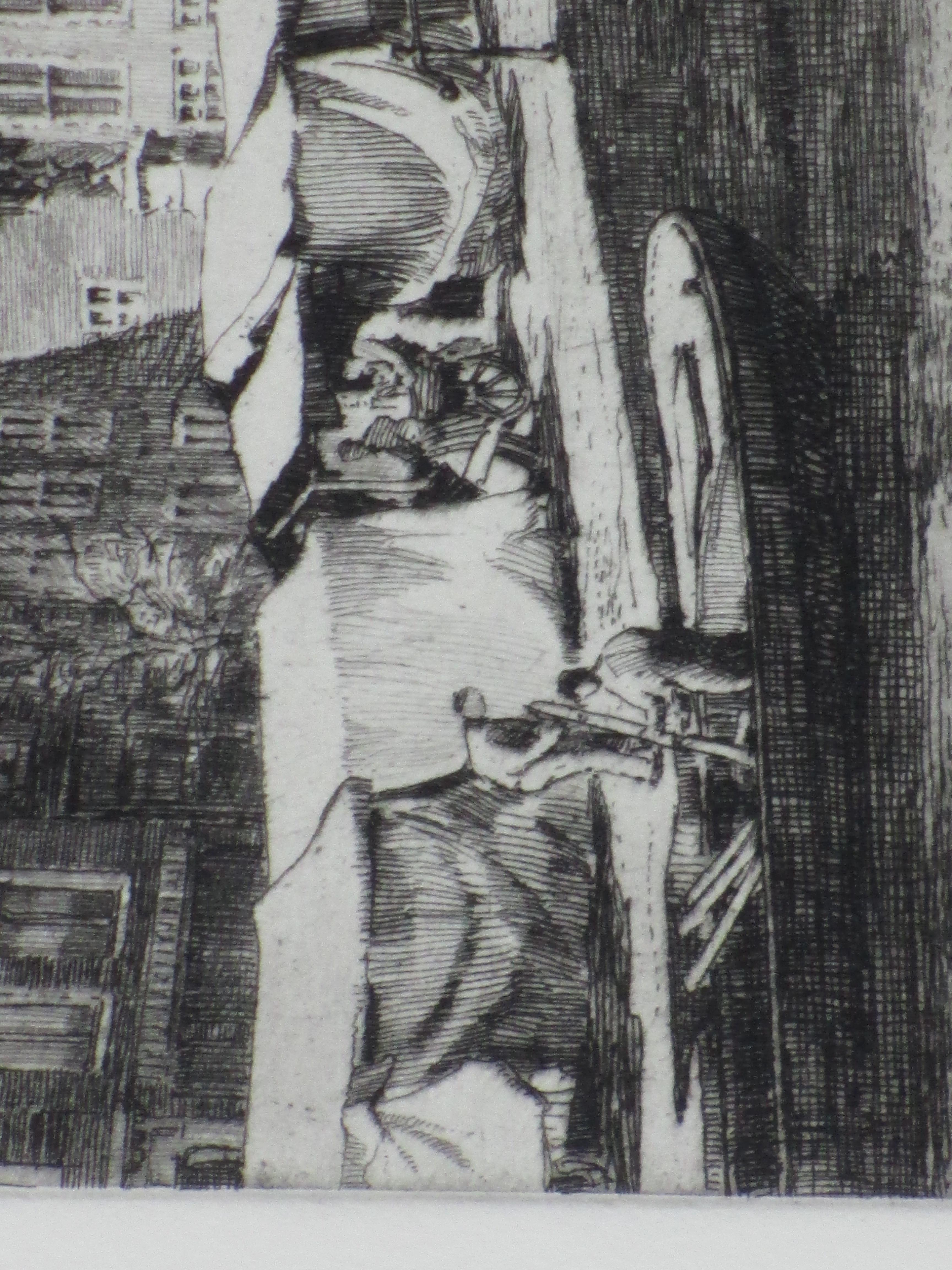 Hendrikus Roodenburg - Korenbeurs en Stadhuis Leiden - Ets kopen? Bied vanaf 40!