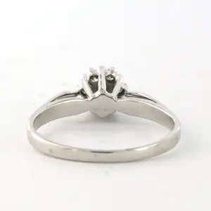 18k witgouden entourage ring bezet met briljant geslepen diamanten tot. 0,20ct kopen? Bied vanaf 360!