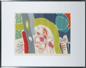 Marianne van der Heijden - Linosnede, Duveltje uit 'n doosje - Ingelijst kopen? Bied vanaf 20!