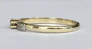 14 kt gouden solitair ring met diamantje kopen? Bied vanaf 100!
