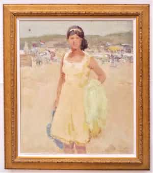 Hessel de Boer - Dame aan het strand verkocht voor € 1000!