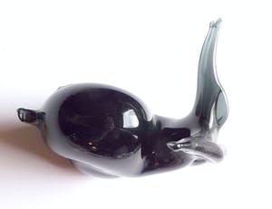 Vincenzo Nason - gestilieerde antiloop van zwart hoogglans kristal - gesigneerd + label kopen? Bied vanaf 1!