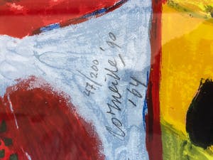 Corneille - gelimiteerde zeefdruk , rood, geel, blauw kopen? Bied vanaf 300!