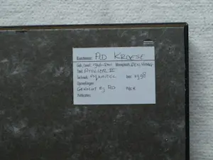 Ad Kroese - Ingelijste aquarel , Atelier II – 1998 - Lijst, 60 x 49 cm. kopen? Bied vanaf 100!