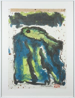 Mark Brusse - Aquarel op Japans papier, Zonder titel - Ingelijst kopen? Bied vanaf 35!