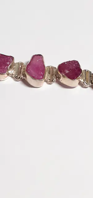 rode ruwe robijn designerarmband, kopen? Bied vanaf 65!