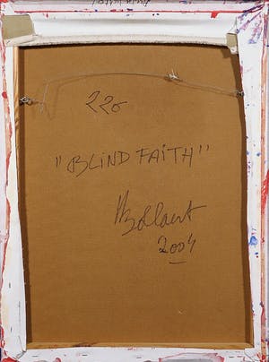 Jan Bollaert - Gemengde techniek op board, Blind faith kopen? Bied vanaf 50!