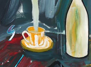 Rian de Jong - Olieverf op doek, Stilleven met slang - Ingelijst (Zeer groot) kopen? Bied vanaf 1!