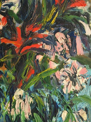 Niet of onleesbaar gesigneerd - Ingelijst, olieverf op papier , Bloemstilleven – Turkije? – 1978 kopen? Bied vanaf 1!