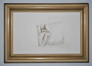 Johannes Heinrich Maria Hubert Rennefeld - Middagslaapje - gravure naar JOZEF ISRAËLS - ingelijst kopen? Bied vanaf 35!