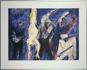 Luis Filcer - Zeefdruk, Zonder titel - Ingelijst verkocht voor € 35!