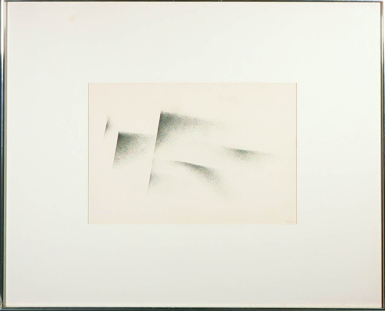 Jan Riske - Inkttekening, Abstracte compositie - Ingelijst kopen? Bied vanaf 1!