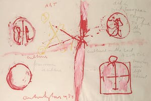 Anton Heyboer - Gemengde techniek op papier, Art and culture - Ingelijst (Groot) kopen? Bied vanaf 1!