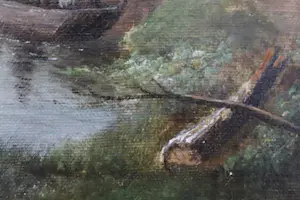 Jacob Jan Coenraad Spohler - Hollands rivierlandschap met windmolens en boten kopen? Bied vanaf 3000!