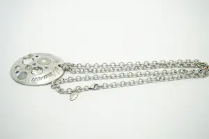 39 - Lang 1e gehlt. zilveren collier en grote "the beauty of heaven" hanger kopen? Bied vanaf 80!
