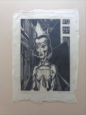 Jan Pzn. Franken - ACHTERBUURT / ZW-W HOUTSNEDE / 40x28cm / SIG / 1923 kopen? Bied vanaf 50!