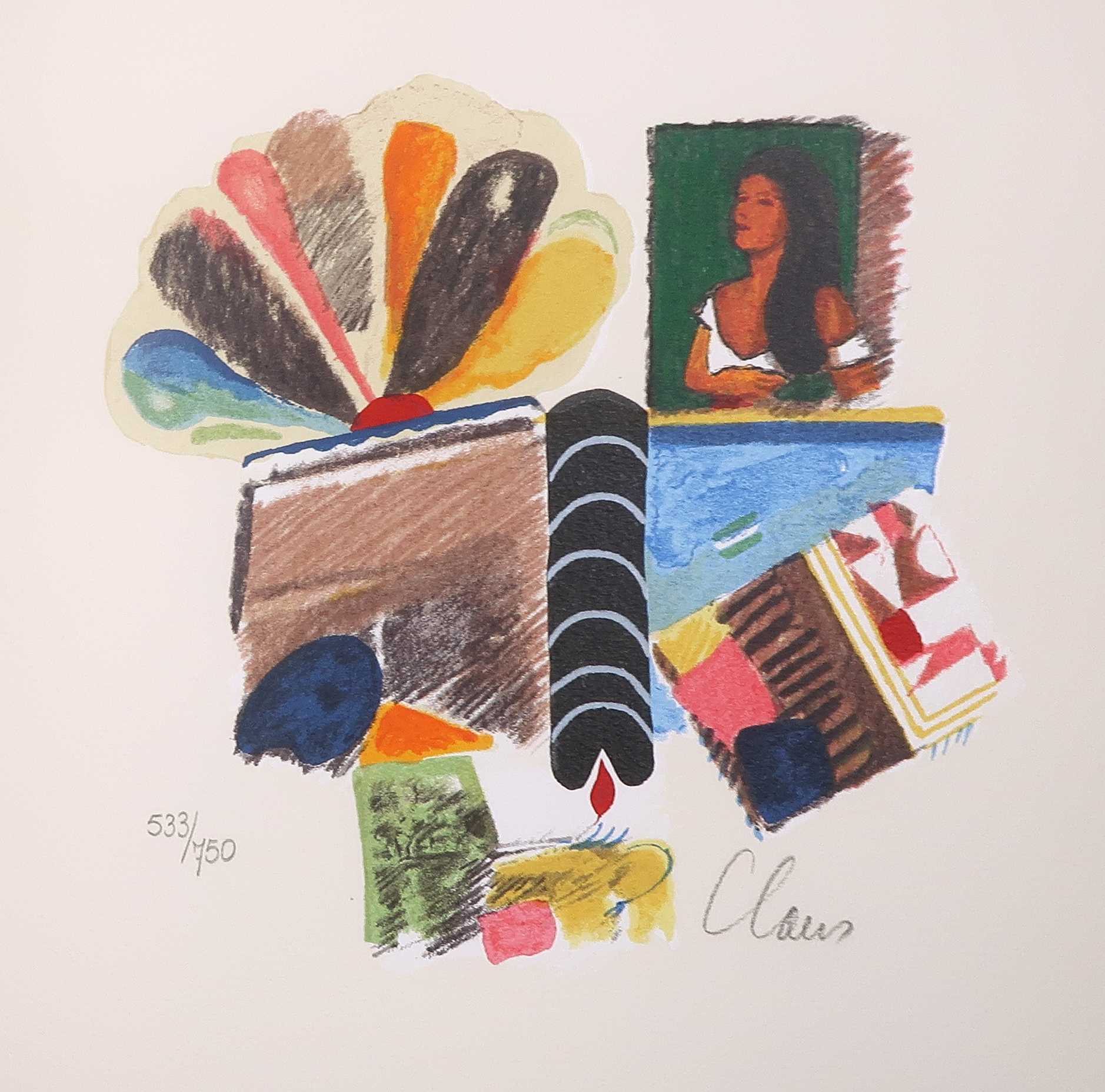 Hugo Claus - Bijzondere uitgave, Catalogus met gesigneerde zeefdruk verkocht voor € 100!