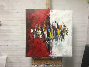 Gena - Abstract “ R & W “ kopen? Bied vanaf 200!