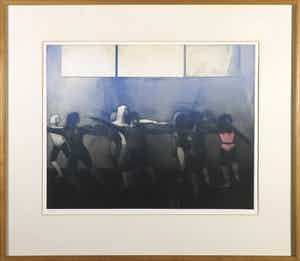 Martin Ware - Aquatint, Dancing - Ingelijst verkocht voor € 35!