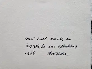 Nono Reinhold - Leuke door Nono in 1965 handgekl. E.A. Ets met persoonlijke opdracht in inkt kopen? Bied vanaf 27!