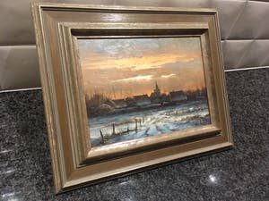 Nanne Balyon - dorpsgezicht met kerkje kopen? Bied vanaf 85!