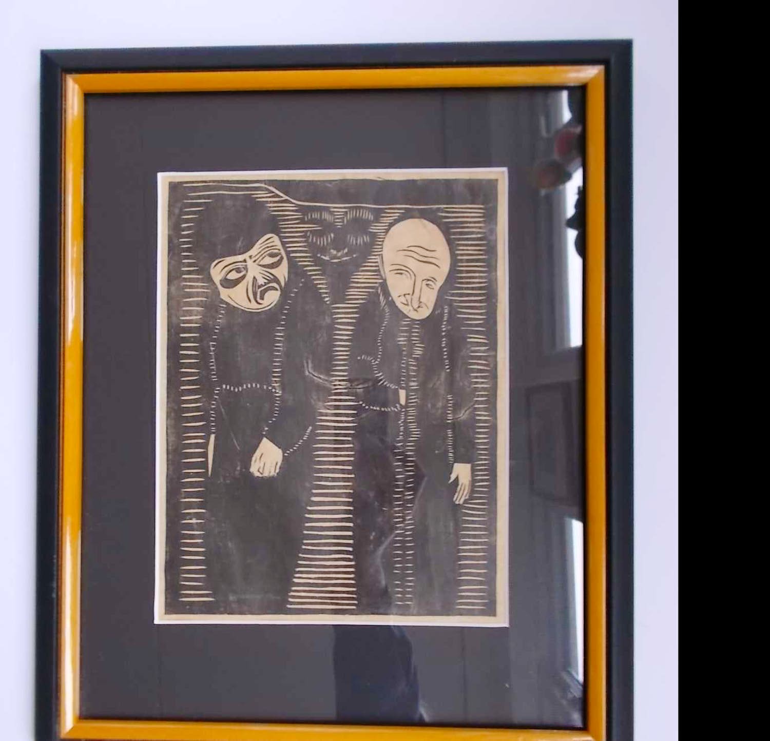 Samuel Jessurun de Mesquita - houtsnede, twee mannen verkocht voor € 120!
