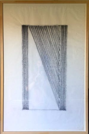 Henk de Looper - "Compositie met Driehoek" - Tekening, Ingelijst kopen? Bied vanaf 65!