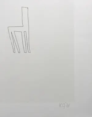 Klaas Gubbels - zeefdruk ‘Verlegen schaduwen’ - 1981. kopen? Bied vanaf 95!