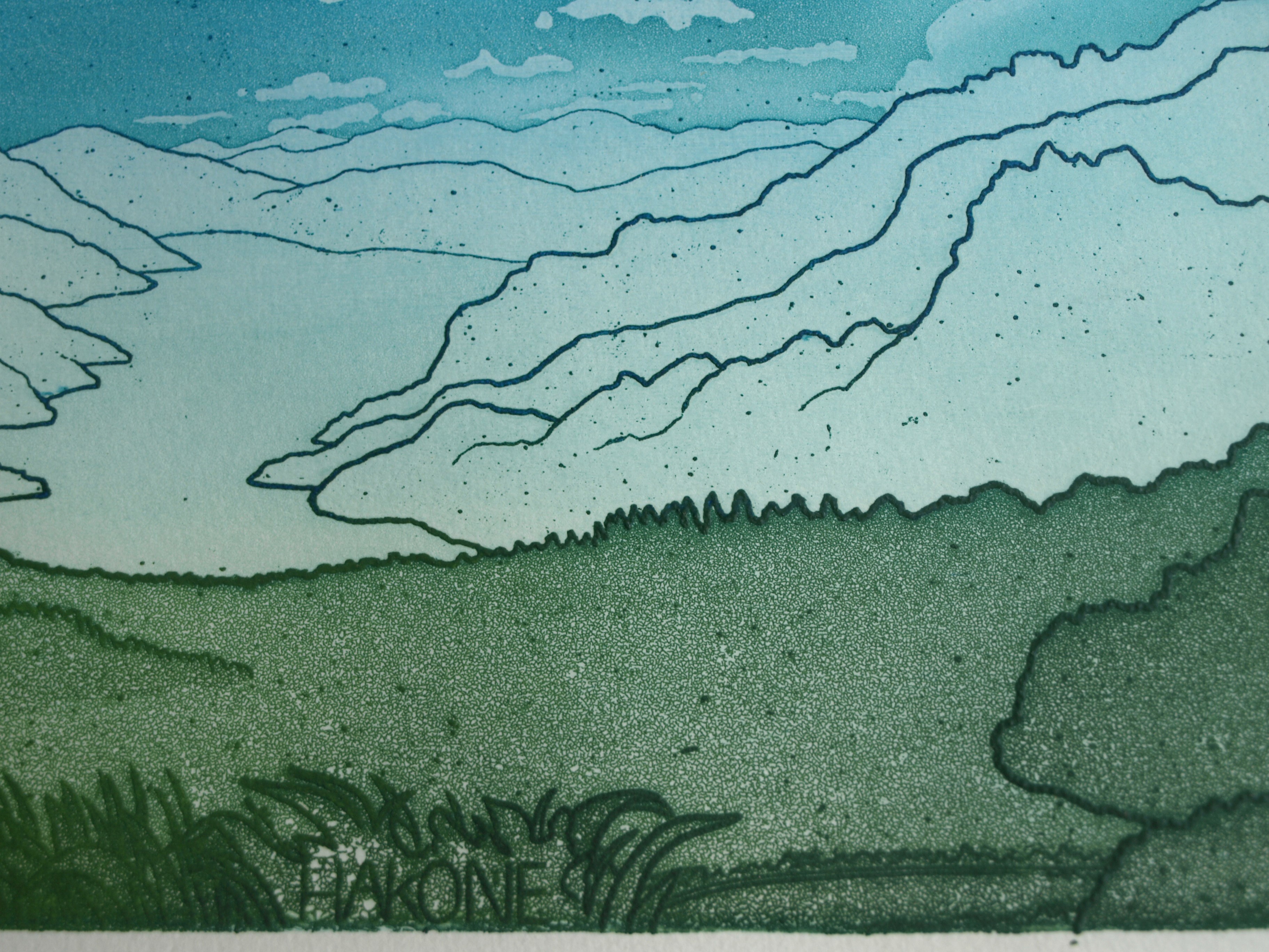 Sjoerd Bakker - Ets en aquatint , Hakone – gesigneerd & ingelijst - 1979  kopen? Bied vanaf 1!