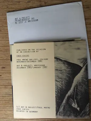 Enzo Cucchi - Uitnodiging tentoonstelling Art & Project in 1981 kopen? Bied vanaf 1!