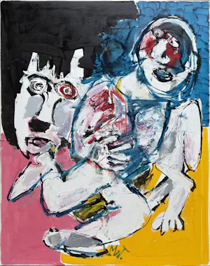 Martin van Wordragen - Olieverf op doek: 'Hondse frustratie' . kopen? Bied vanaf 485!