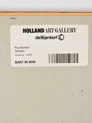 Paul Bartels - Stiertjes - Ingelijst - Groot kopen? Bied vanaf 1!