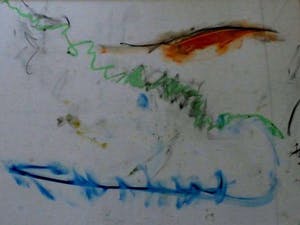 Gust Romijn - Ingelijste abstracte olie- en krijttekening op board - 1981 kopen? Bied vanaf 275!