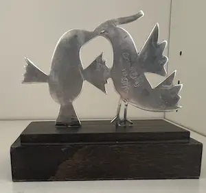 Corneille - Met de hand gesigneerd genummerd beeldhouwwerk: Les oiseaux amoureux (Verliefde kopen? Bied vanaf 350!