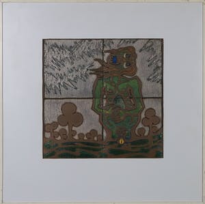 Ruud de Caluwe - Email champlevé, Zonder titel - Ingelijst kopen? Bied vanaf 40!