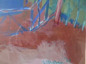 Willem Ernst van Boven - Circusterrein met Kooi 1957 kopen? Bied vanaf 90!