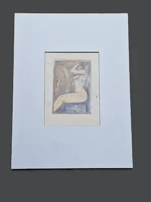 AcheterTheo Beerendonk - jaren 50 - expressionistische gemengde techniek- "naakte dames" gesigneerd? Enchérissez de 52!