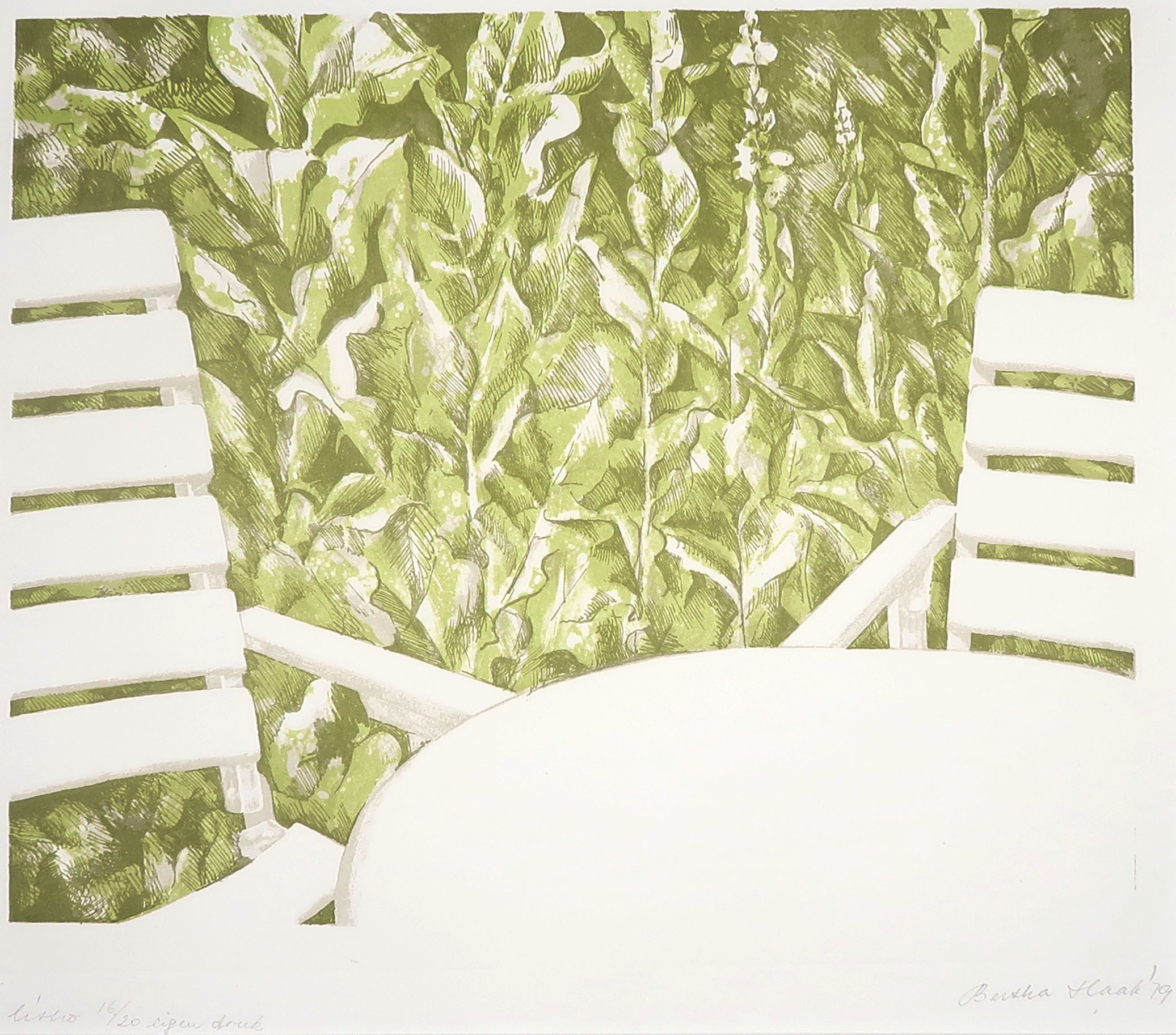 Bertha Haak - Litho, Tuinset kopen? Bied vanaf 20!