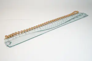 15 - Exclusief en relatief lang 18 krt massief rosé gouden "kogel" collier kopen? Bied vanaf 2800!