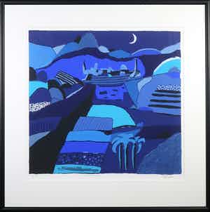 Ronald Boonacker - Zeefdruk, Essaouira - Ingelijst verkocht voor € 50!