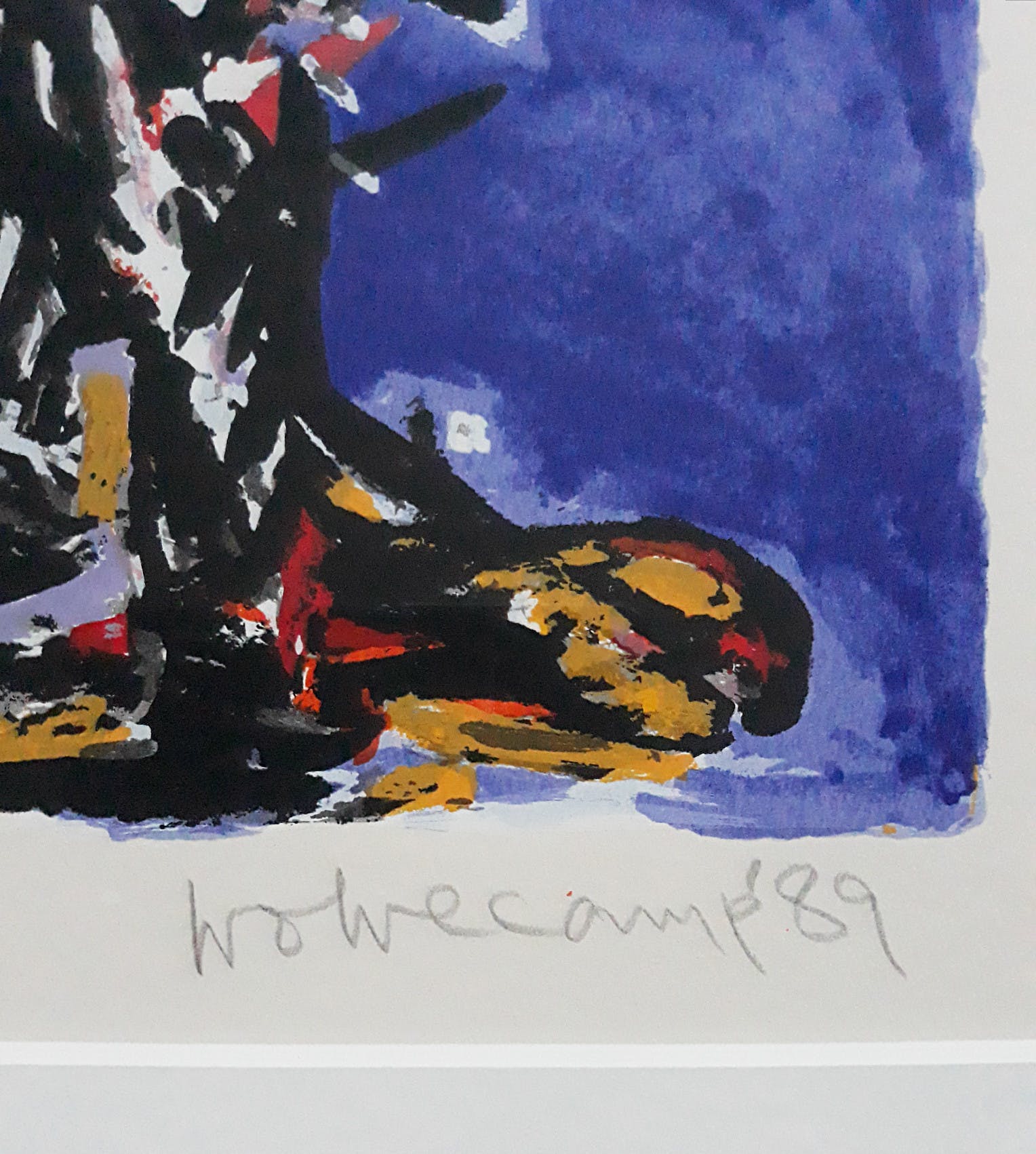 Theo Wolvecamp - Abstracte compositie, zeefdruk (prachtig ingelijst) kopen? Bied vanaf 275!