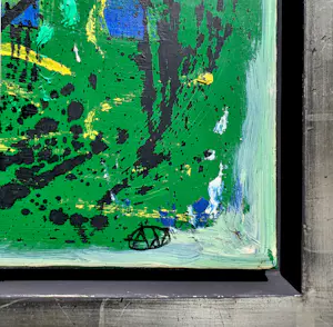 Andre van der Vossen - Abstracte compositie, olieverf op doek (zeer mooi ingelijst, groot) kopen? Bied vanaf 1495!