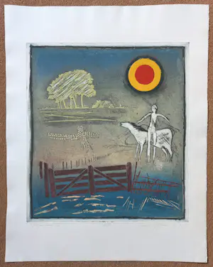 Hans Heijman - Morgen land II, aquatint ets kopen? Bied vanaf 50!