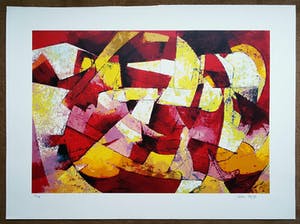 John Noy - Abstracte compositie, zeefdruk (groot) kopen? Bied vanaf 40!
