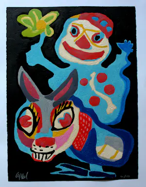 Karel Appel - Houtdruk met carborundum: Circusserie: Plus malin et plus debile que nous - 1978 kopen? Bied vanaf 1999!
